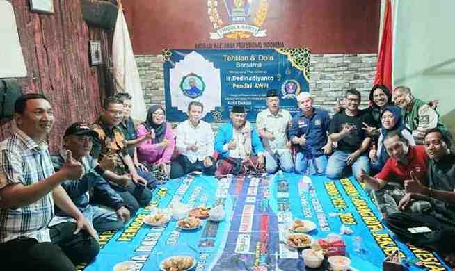 Kenang Wafatnya Dedinadiyanto, AWPI Kota Bekasi Gelar Doa Bersama